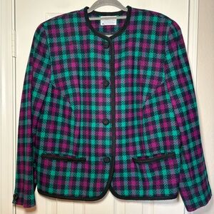 Vintage Pendleton Wool Plaid Jacket Blazer Made in USA